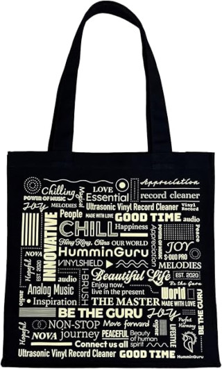 HumminGuru Vinyl Record Tote Bag hos Ljudmakarn.se
